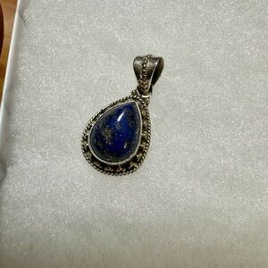 Elegant Blue Teardrop Pendant